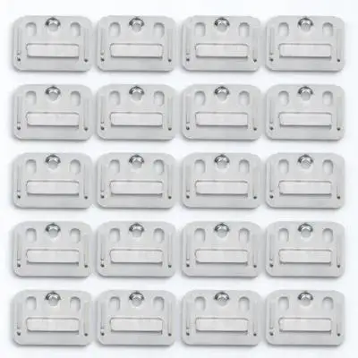 

100pcs Stainless Steel Panel Accessories Wall Clamps Fixing Hooks Silver Coated Hangers Countersunk for Wood
