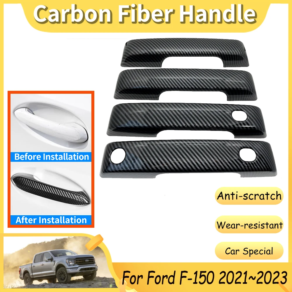 

Car Door Handle Cover for Ford F-Series F-150 F150 F 150 Lightning P702 2021 2022 2023 Trim Protection Stickers Auto Accessories