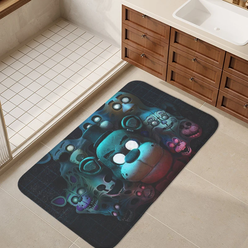 

Bathroom Waterproof Mat D-fives D-Nights at D-Freddy´s Carpet Entrance of House Balcony Hallway Bedroom Rug Slip-resistant