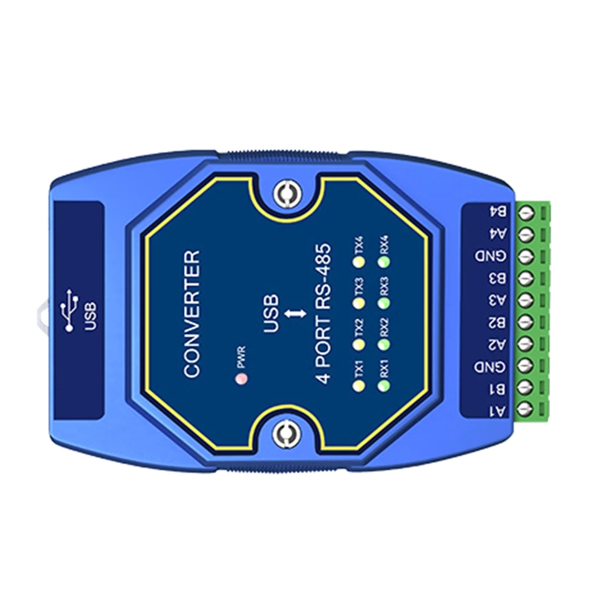 【new-user-coupon-】usb-to-rs-485-serial-port-converter-4-serial-ports-e810-u41cs-usb-c-interface-6m-rate-industrial-grade-without