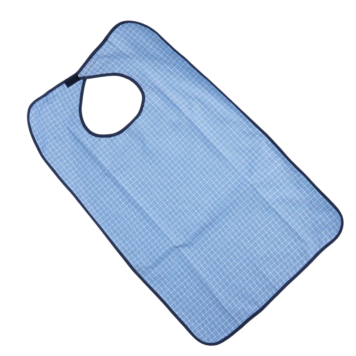 

Adult Waterproof Bib Plaid Double Layer Machine Washable Mealtime Clothing Protector for Bedridden Easy Clean Absorbent