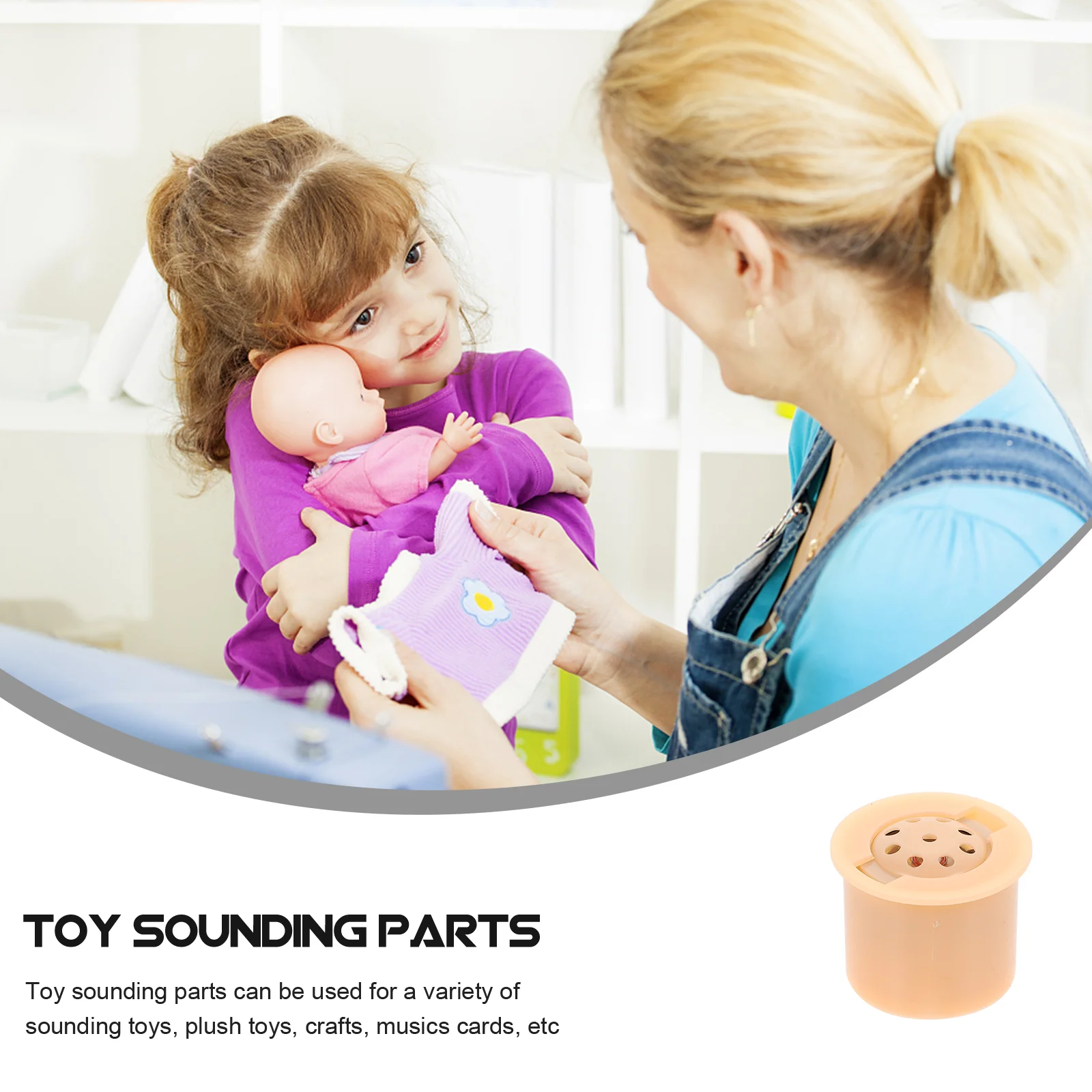 5 Pcs Cylindrical Sound Box Squeeze Toy Parts Components Voice Boxes Toys Musics Making Tool Generator