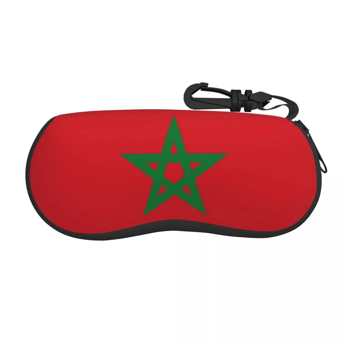 Custom The Flag Of Morocco Eyeglass Glasses Case Men Women Soft Sunglasses Protective Box