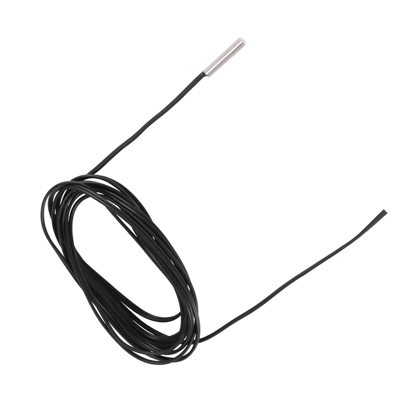 2 m NTC thermistor temperature sensor waterproof probe wire 10 K 1% 3950 black