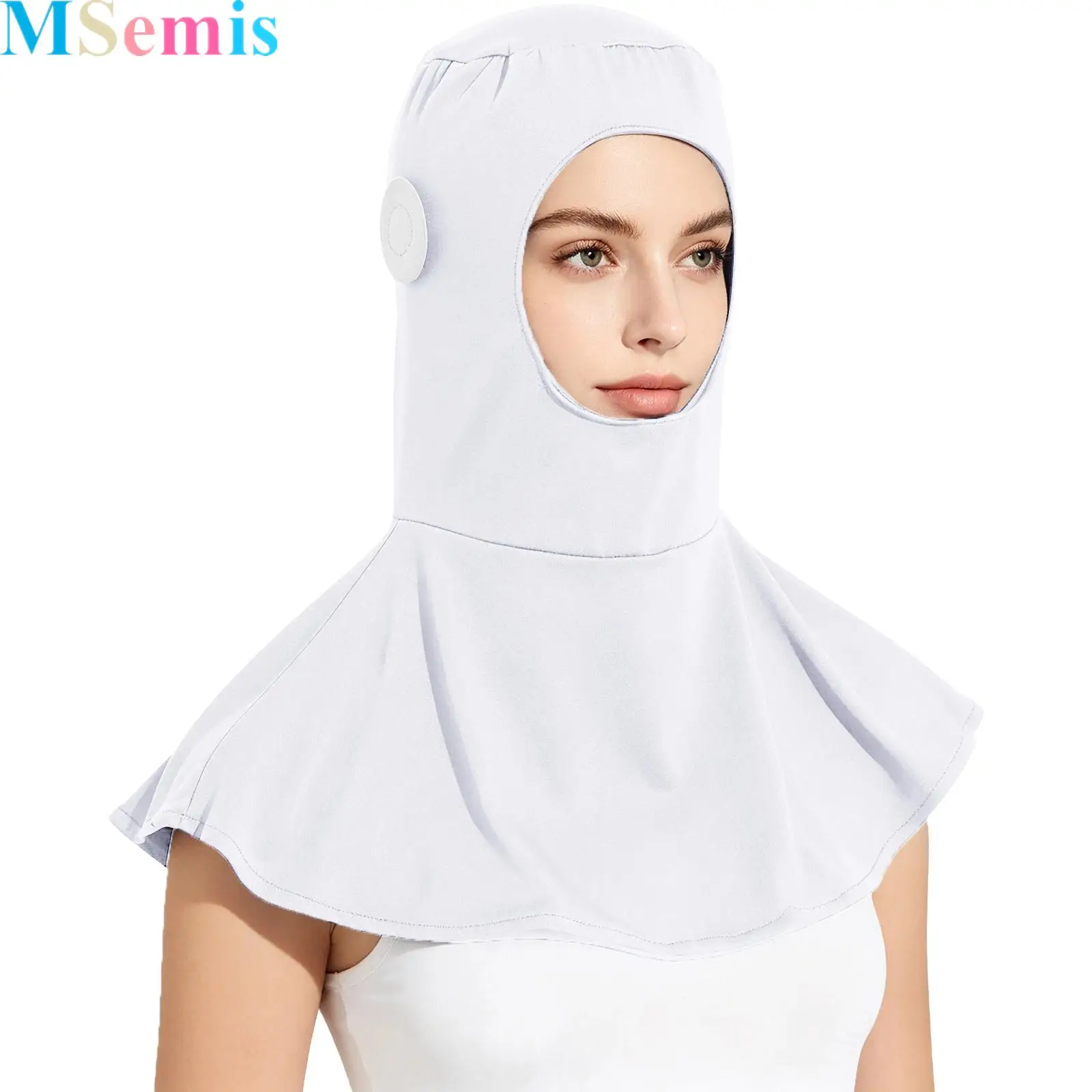 

1Pcs Women Breathable Cape-style Head-covering Work Hat High Stretchy Cap Dustproofed Food Processing Work Caps