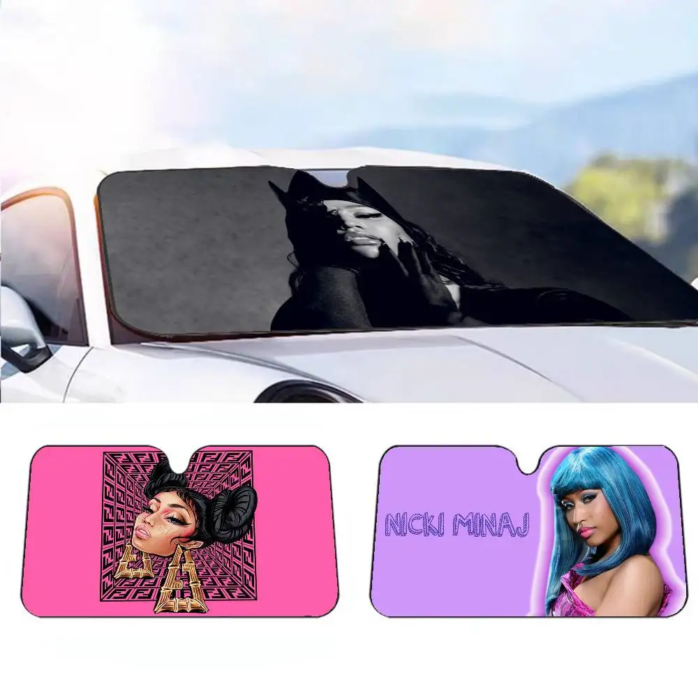 

Горячая певица N-Nicki M-Minajs автомобильный солнцезащитный козырек зонтик лобовое стекло автомобиля солнцезащитный козырек УФ-защита и внутренний охладитель