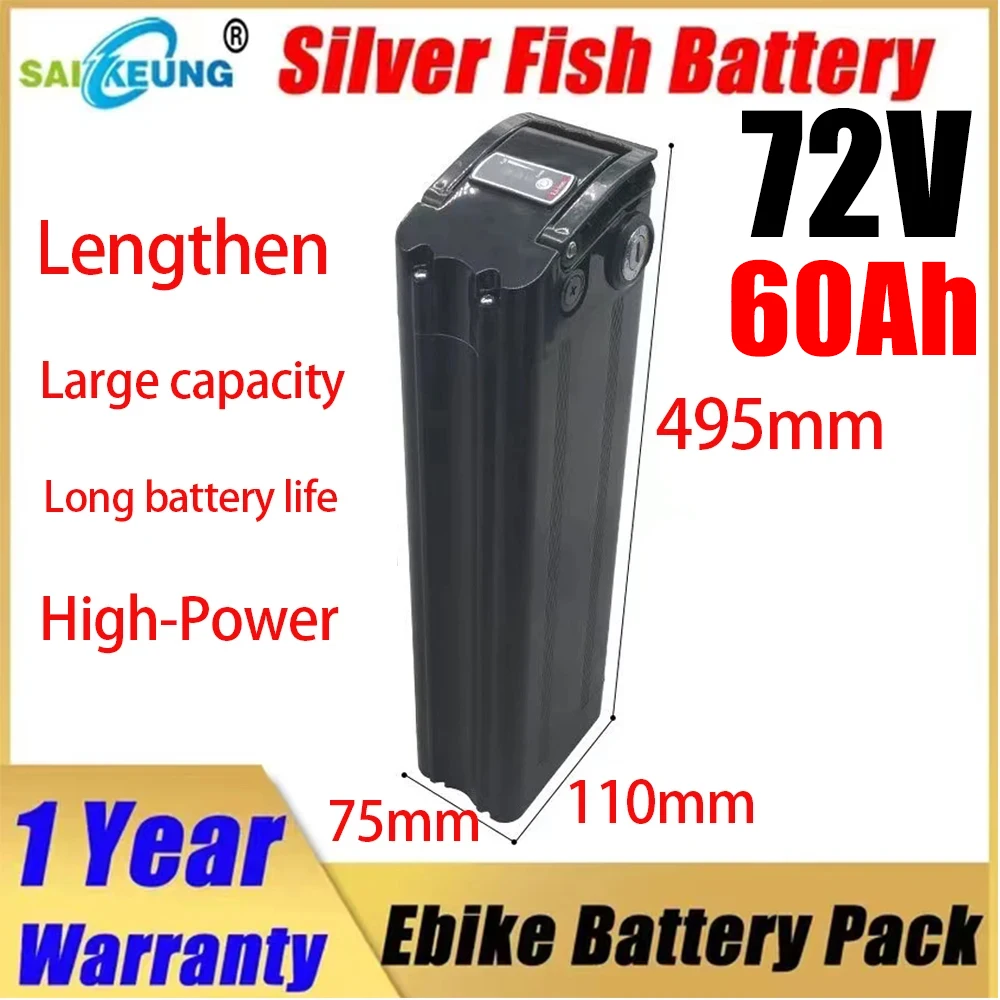 SilverFish 72v25ah 30ah 40ah 45 50ah 60ah Lithium Battery Titanate Frame Fahrrad EBike Akku Accu Electric Bicycle 3000w Batterie