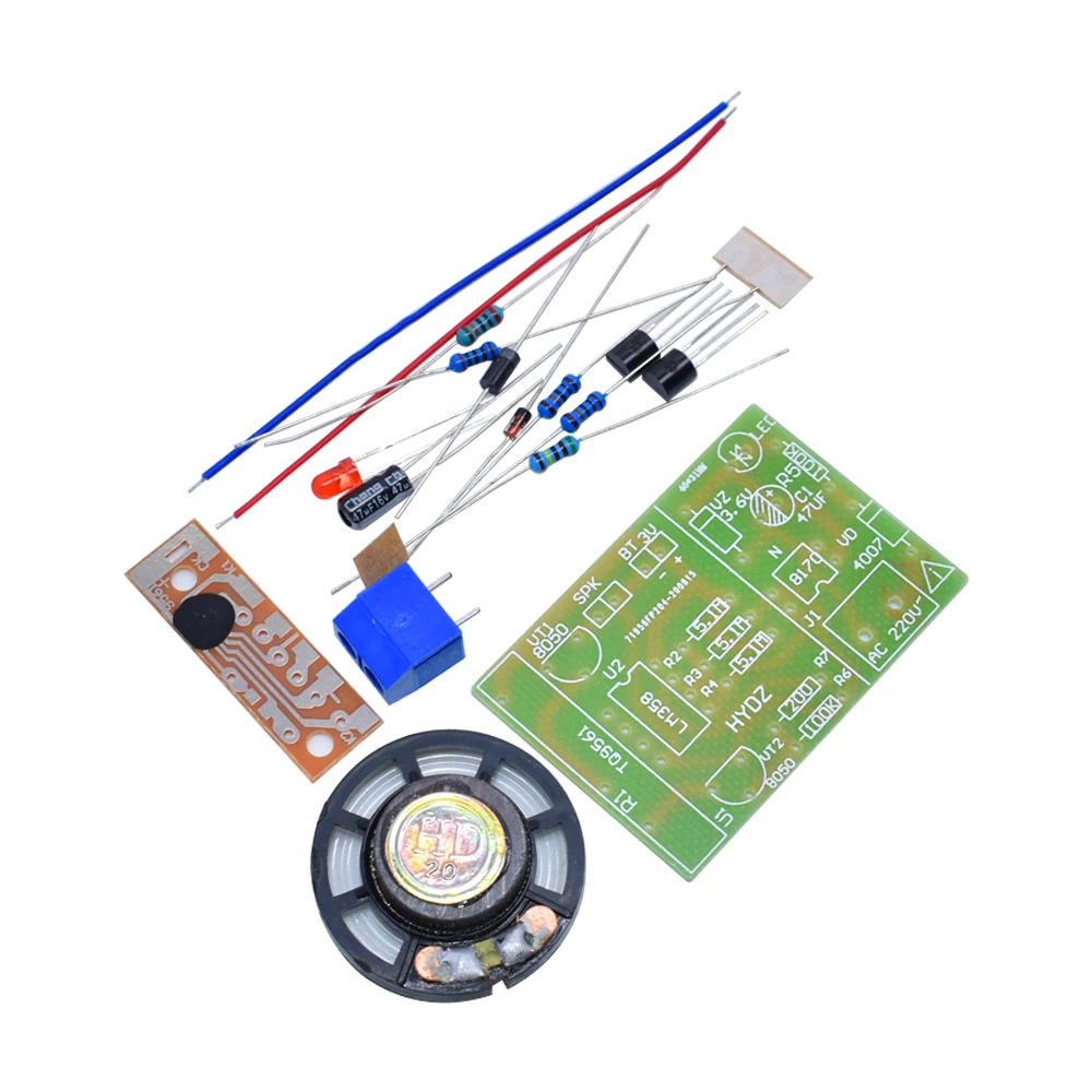 Simulation power outage acousto-optic alarm kit DIY electronic production PCB circuit board sound alarm student training topic