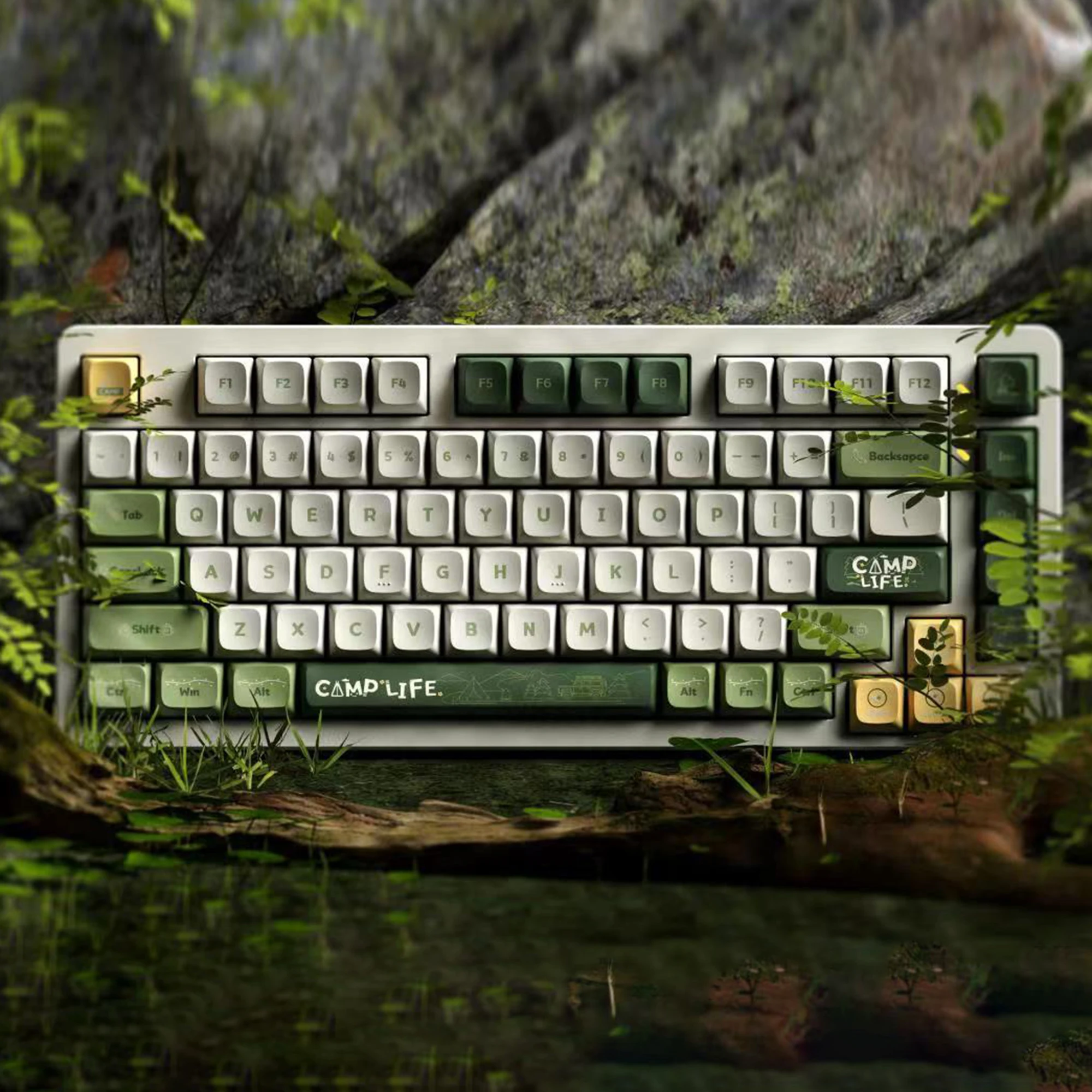 

KeyTok KDA Profile Camp Life Dye Sub Keycap Set thick PBT for keyboard 87 tkl 104 ansi xd64 bm60 xd68 CSTC75 BM87 BM65