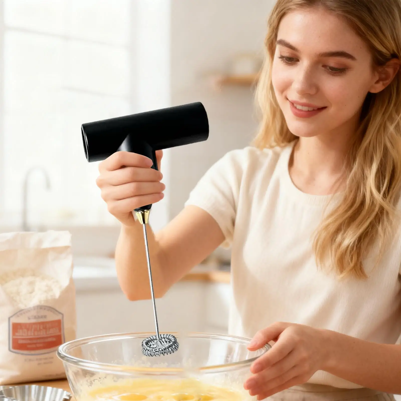 Electric Mixer Milk Beater Double Head Coffee Frother Foamer Machine Stainless Steel For Home Kitchen Wholesale&Dropship view 3