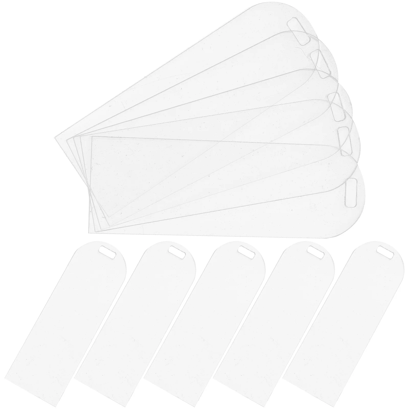 10 قطع من الإشارات المرجعية الواضحة الرائعة من الأكريليك علامات الصفحة الفارغة مع زوايا مستديرة بدون نتوءات خفيفة الوزن مدمجة للقراءة اليومية