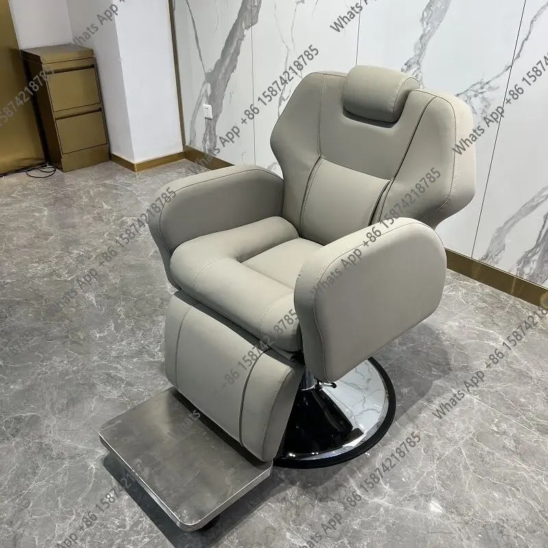 Hair salon chair reclining barber chair beauty salon lift large chassis hair cutting hair care shaving seat