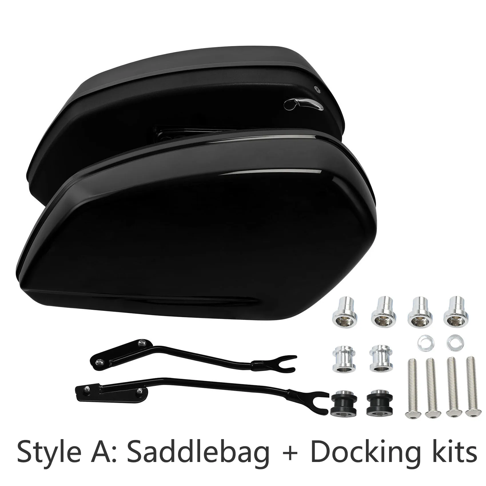 Hard Saddlebag Luggage Bags Docking Kits Fit For Harley Softail Standsrd FXST Street Bob FXBBS 2018-2024 Motorcycle Storage Bags