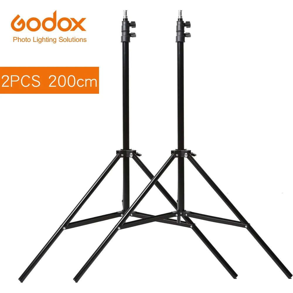 2x Godox 2m Light Stand Tripod for Photo Studio Softbox Video Flash Umbrellas Reflector Lighting Bakcground Stand 200cm