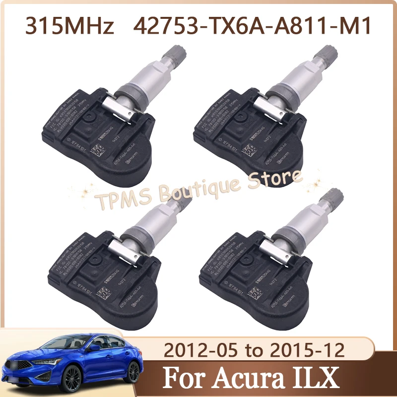 

42753-TX6A-A811-M1 42753-TX6-A81 4 шт., 315 МГц, датчик TPMS, система контроля давления в шинах для Acura ILX 2012-2015