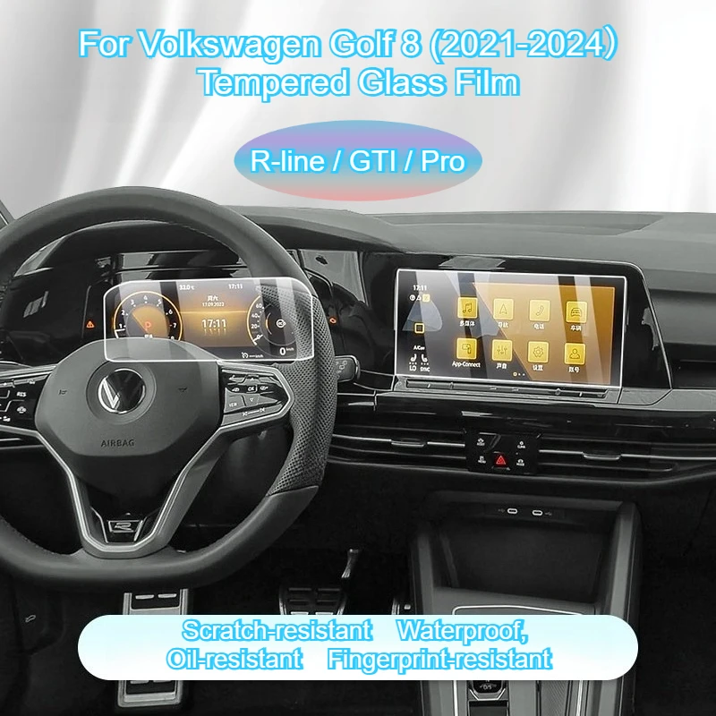 

For Volkswagen golf 8 2021‑2024 navigation Central control Screen Tempered Glass Film TPU HD scratch-proof anti-fingerprints