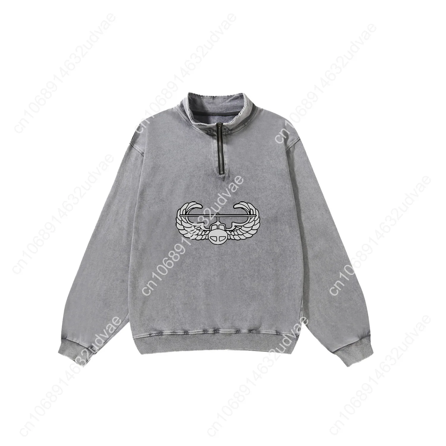 Air Assault Wings Retro Sweatshirt Man Woman Teenager Vintage Pullover Half Zipper Sweat Shirt Photo Custom Made Sleeved Tshirt