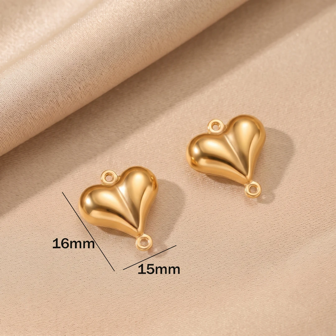 10 Stück Edelstahl Herz-Blumen-Verbinder Anhänger mit Doppelbohrung Sternverbinder für Ohrringe, Halsketten und Armbänder – Detail 8