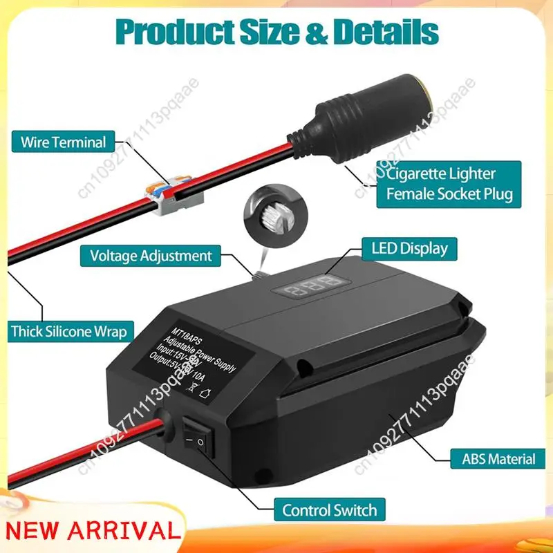 N84R 6X DC 18V To 12V Step Down Converter For 18V Battery,Power Wheels Battery Adapter, Cigarette Lighter Buck Adapter