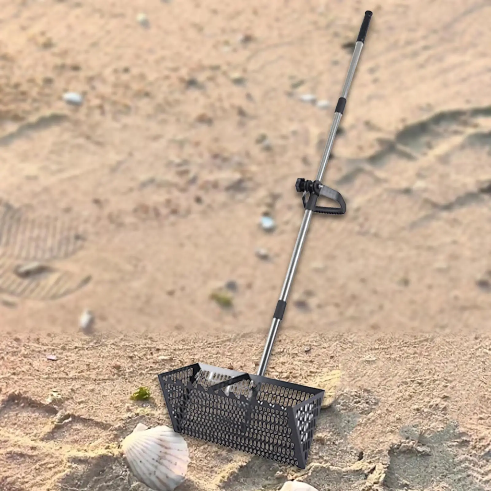 

Грабли для песка, широкая корзина, лопатка для кошачьего туалета, выдвижная ручка для пляжного песка, поиска блох и очистки домашнего лотка