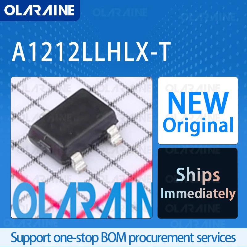 

1/5/10Pcs A1212LLHLX-T SOT-23-3 original ic chip Board interface Hall effect/magnetic sensor RoHS Voltage 24 V