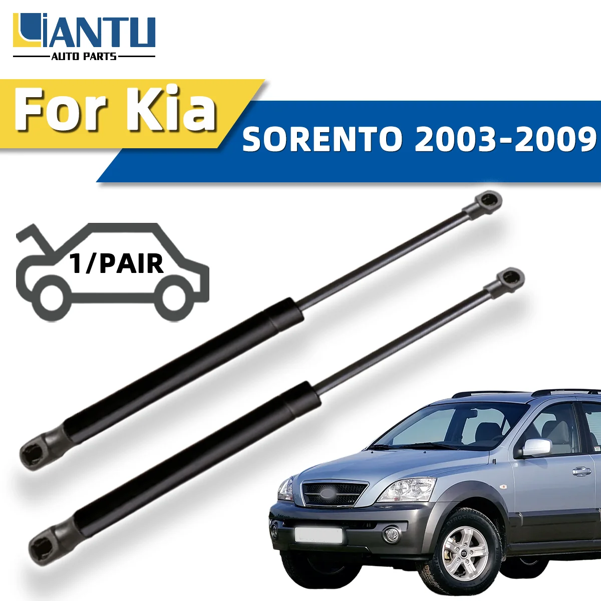 1pair Front Hood Gas Struts Spring Bar Support Rod For KIA SORENTO 2003-2009 Hood Lift Support Rod OE 811813E010 Colorful Style
