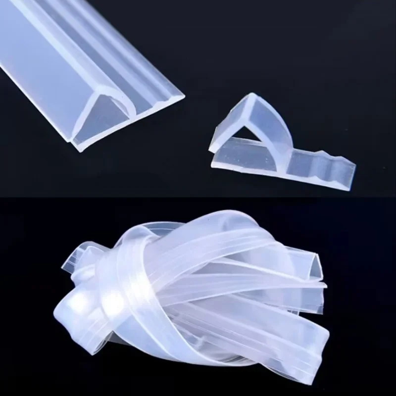 h/F/U Shape Glass Door Sealing Strips Silicone Bath Shower Door Sealing Stopper Strips Window Tape Balcony Office Draft Weather