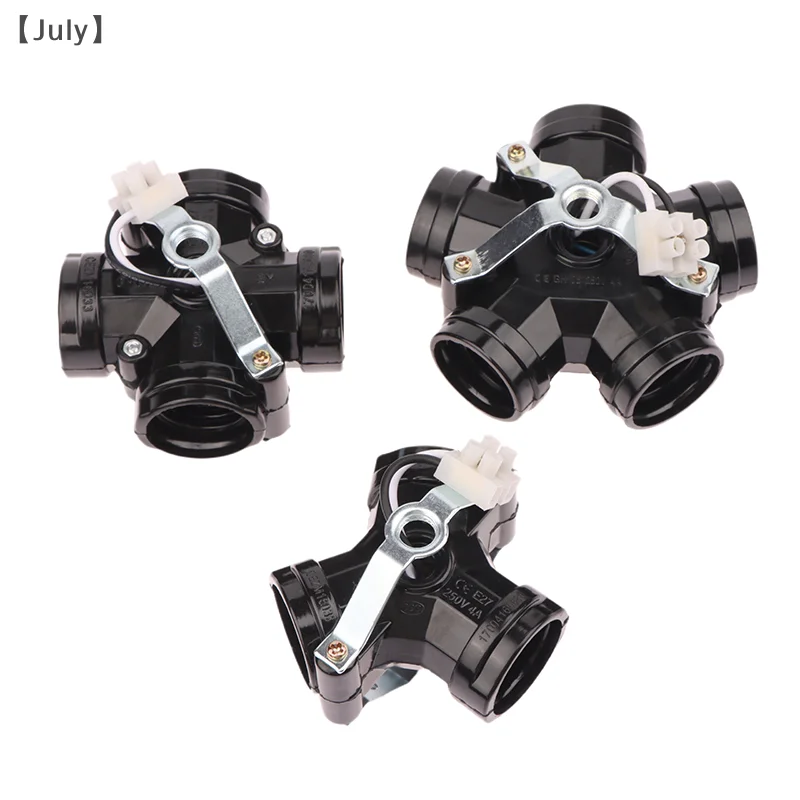 E26 E27 Lamp Holder 2/3/4/5 Heads Bulb Lamp Socket Black Screw Base Fixtures For Droplight Celling Lamp DIY Lighting Spare Parts