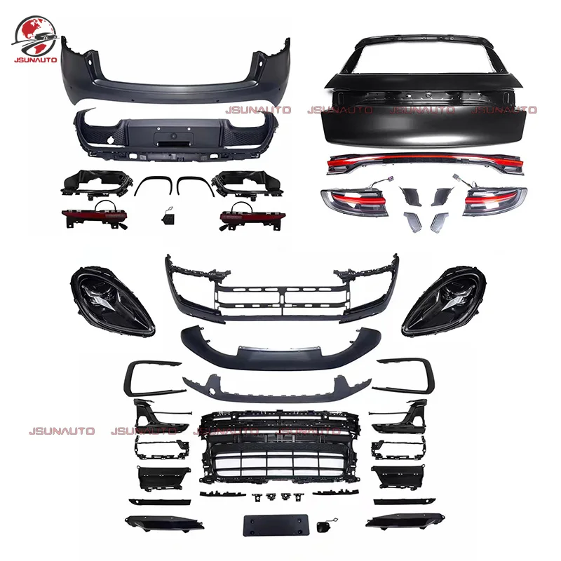 

Tuning Part 95B Retrofit Body Kit 2024 New Style Front Bumper Headlights For Porsche Macan Upgrade Rear Trunk Bumper Lights