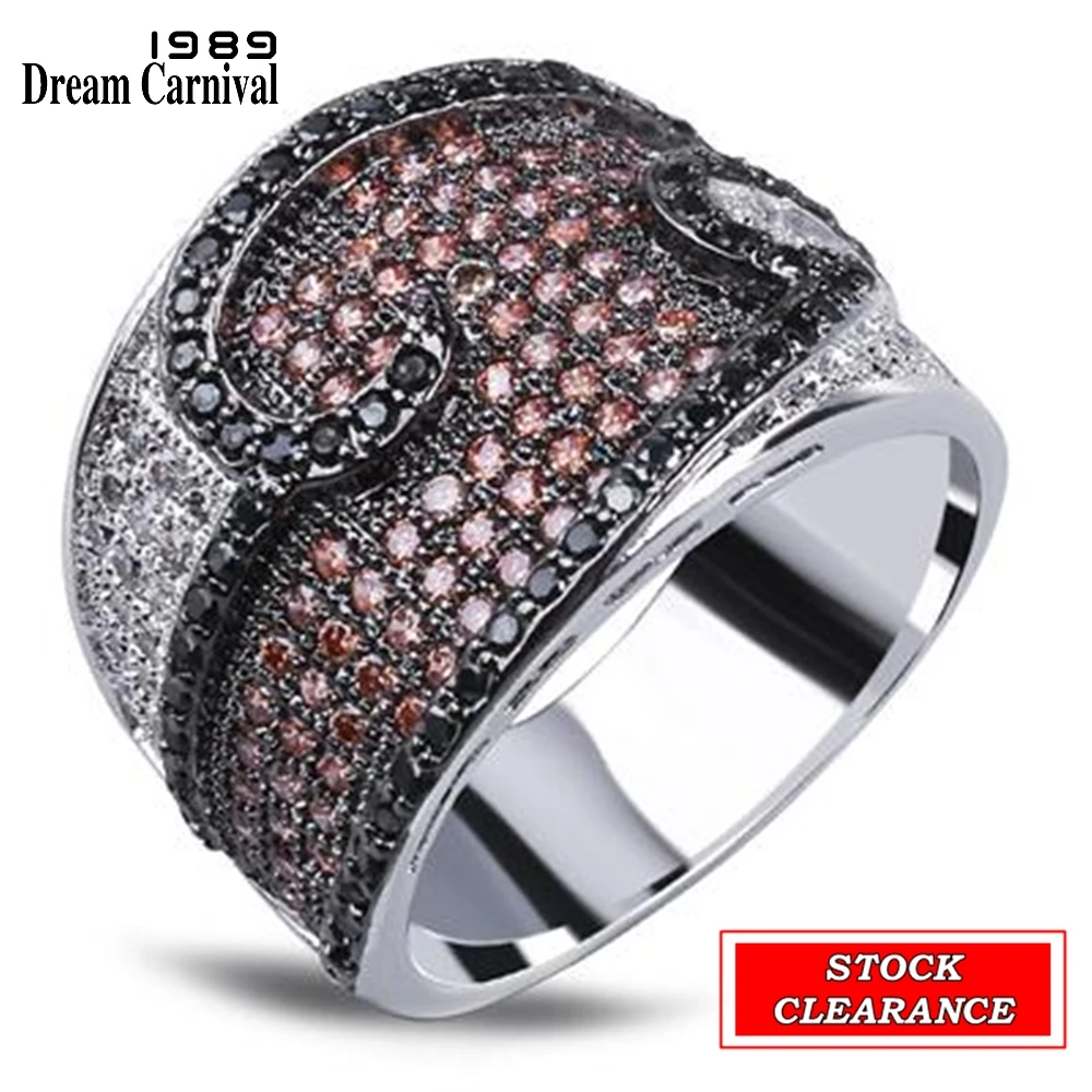 DreamCarnival1989 Great Bargain Bottom Price Gothic Women Rings Stock Clearance Limited Size Small Quantity Black Gold Color