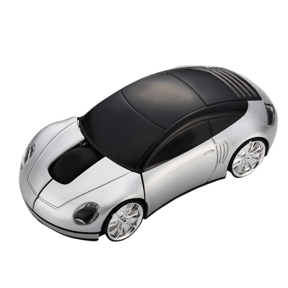

2.4ghz 3D Car Design Wireless Mouse USB Receiver 10m Operation Distance 1600 Dpi Silver for Pc Laptop Wireless Mouse