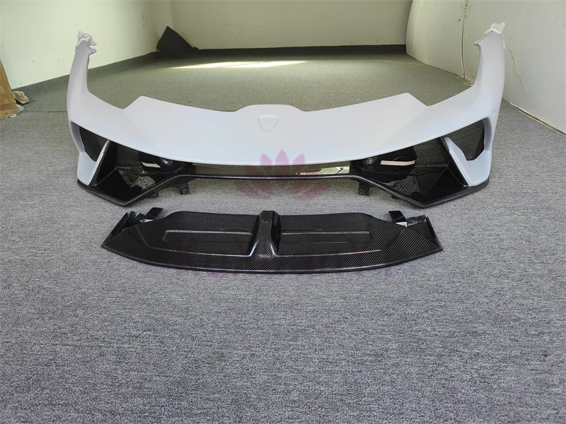 Used for Lamborghini LP610 LP580 body kit semi carbon fiber P-style car accessories front bumper body kit