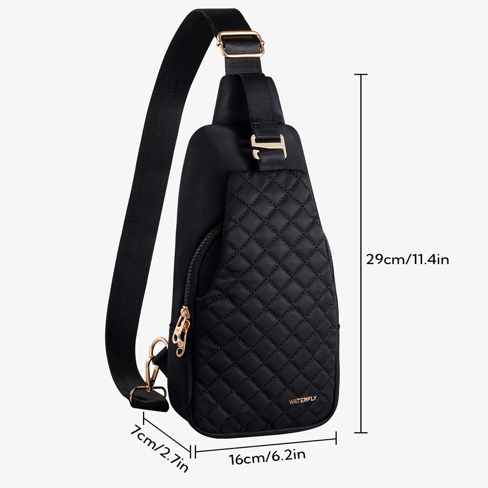 WATERFLY Small Crossbody Sling Backpack Fashion Chest Crossbody Bag For Women Men Anti Theft Stylish Travel Casual Daypack