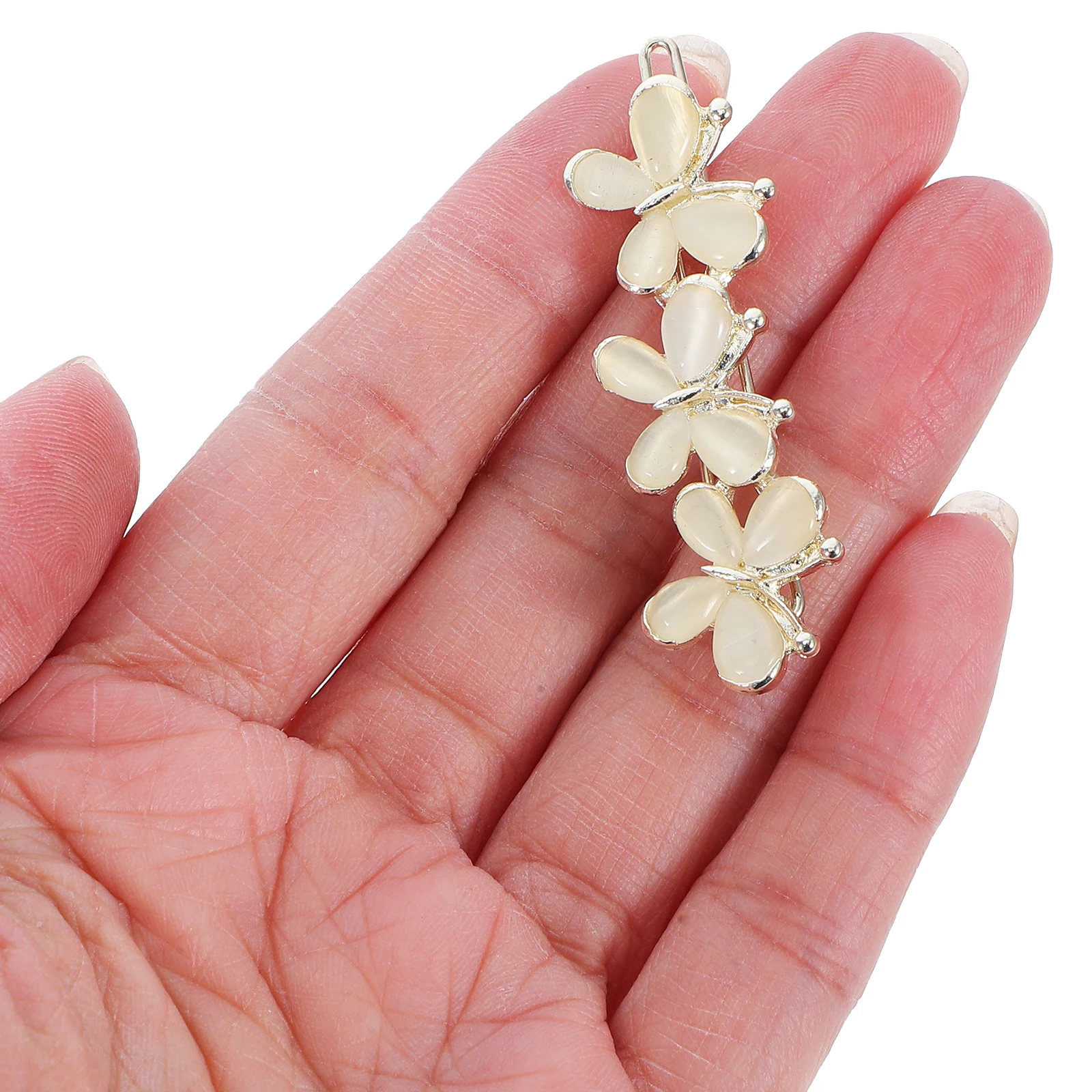 

2pcs Hair Clips Durable Firm Alloy Material Teeth Fixed Hair Alloy Hairpins Bangs Barrettes Women Accessories