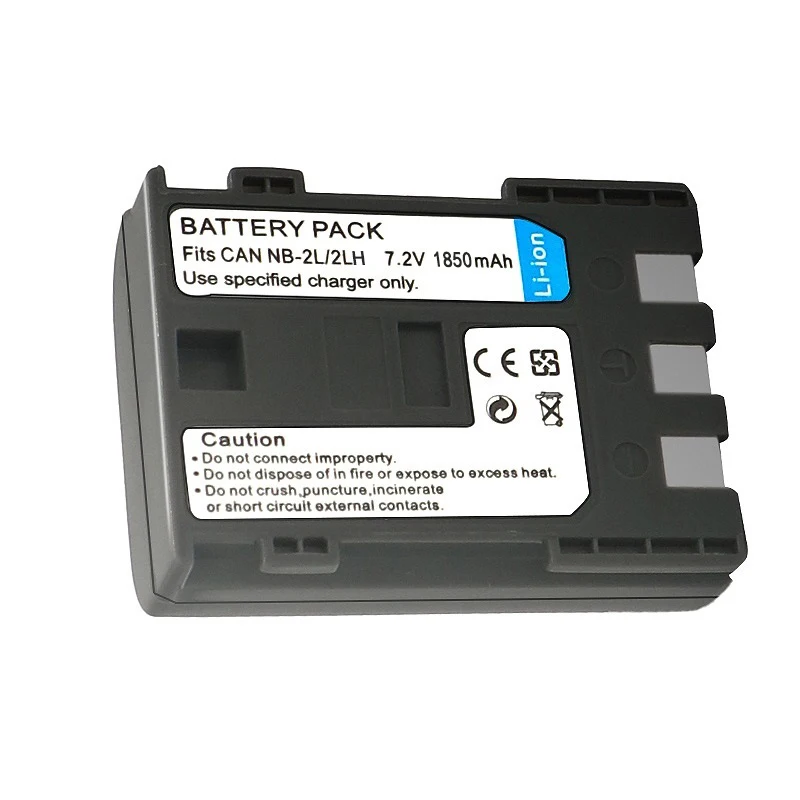 NB-2LH NB 2L 2LH NB-2L Battery + Charger 1850mah for Canon EOS Rebel XT XTi 350D 410D G7 G9 S70 S80 ZR500 ZR950 ZR960 HG10 HV40