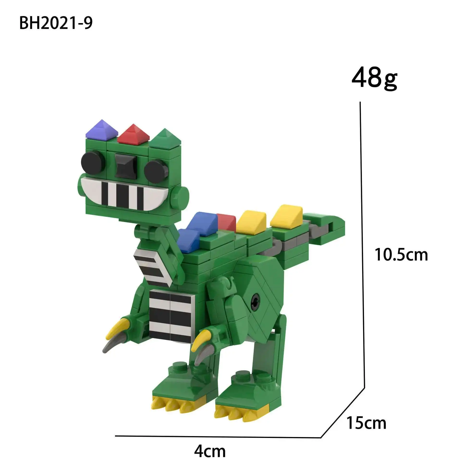 Pianosaurus Yarnaby Bricks Doey The Doughmanaction klocki dekoracja biurka figurka montaż figurki Model lalki