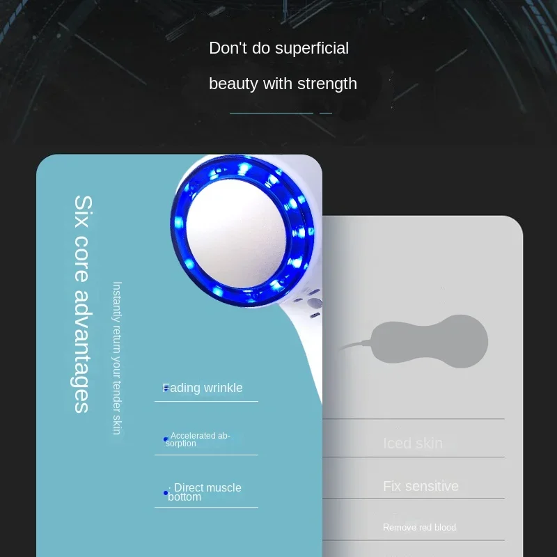 Free Shipping Blue Light Cold Therapy Device Household Charging Shrink Pores Import Beauty Repair Sunburn Allergy