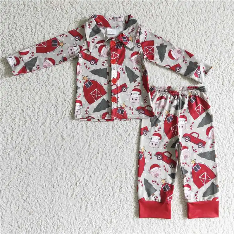 

Wholesale Boys Autumn And Winter Long-Sleeved Trousers Suit With Multi-Element Pattern Printing And Bright Colors