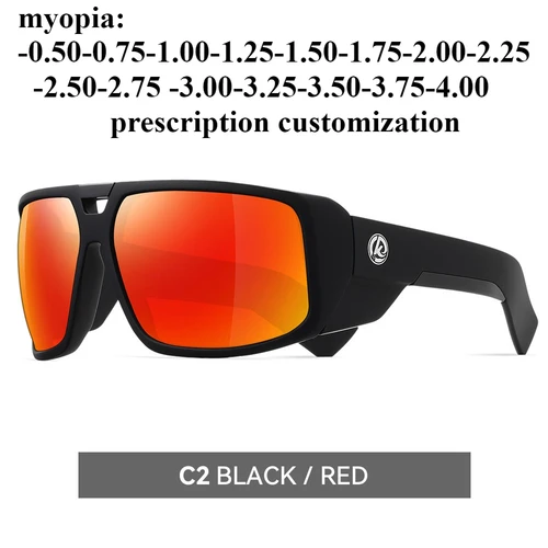 58mm-140mm nuevas gafas de sol polarizadas a prueba de viento con montura grande gafas de sol graduadas personalizadas para miopía astigmatismo-1,00