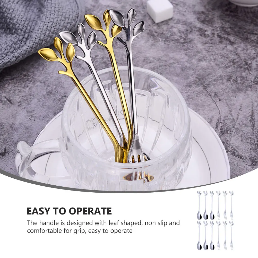 

Spoons and Forks Set stainless steel spoon dessert spoon coffee stirring spoon teaspoons