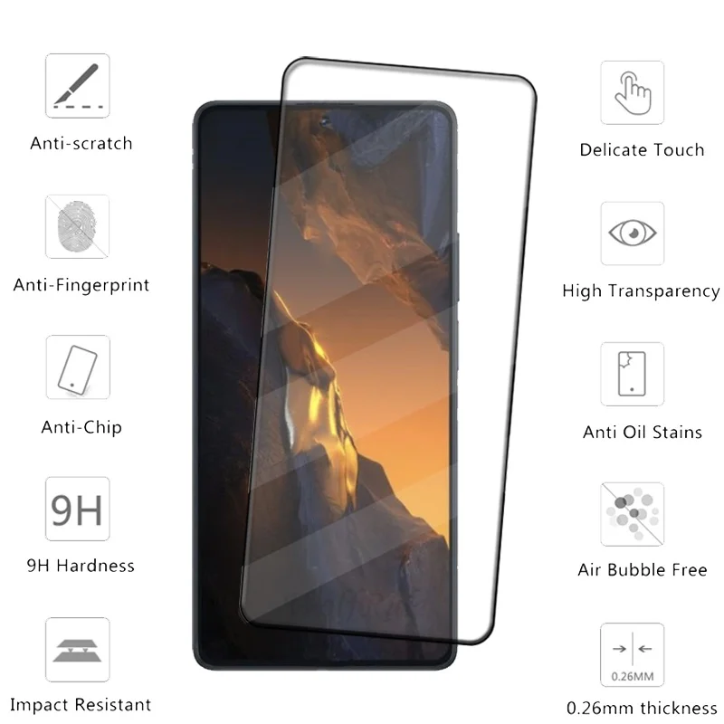 4 Stück für Poco F5 Glas Poco F5 gehärtetes Glas Voll deckel Kleber Schutz folie 9H HD Displays chutz folie Xiaomi Poco F5 Pocof5 F 5