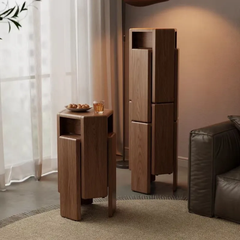 Solid wood stools, stackable order stools for household use, thickened dining table and high stools