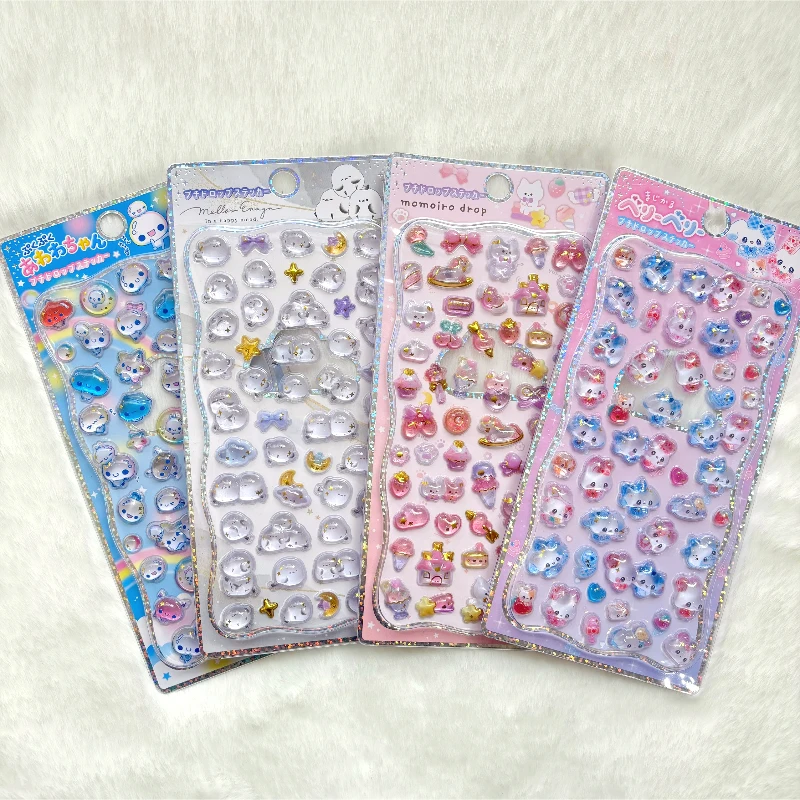 

Тисненые животные 3D кристалл наклейка DIY ремесла ПВХ мультфильм наклейка с животными мелодия 3D рельефные наклейки капля частиц наклейка