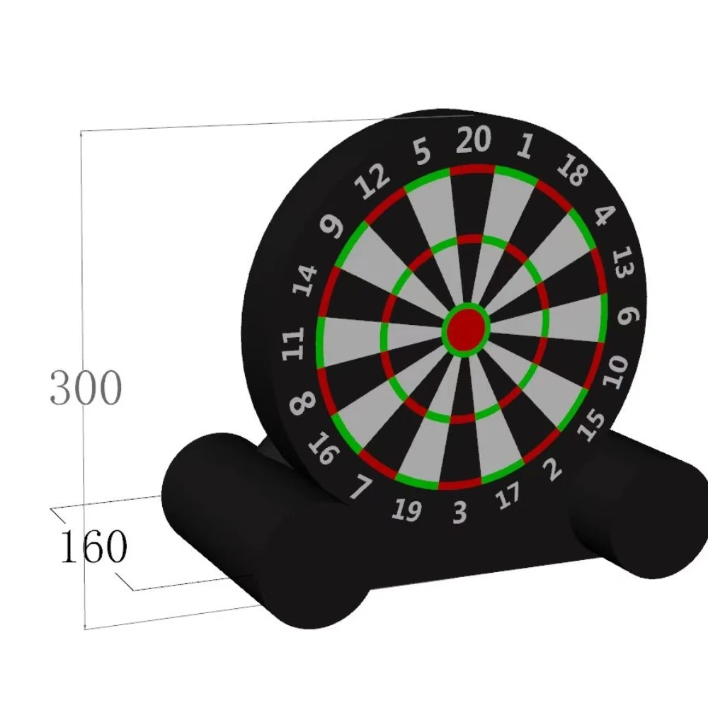 Support Frame for Kick Dartboard Sport Game Inflatable Soccer Darts Board with 8pcs Soccer Balwith Blower