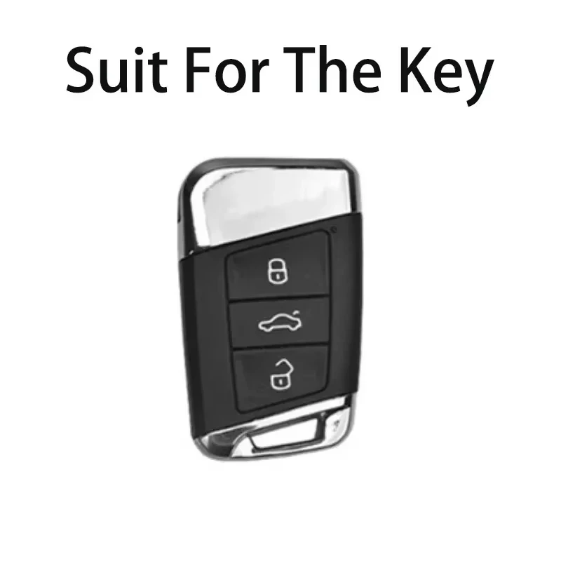 Crystal Pink Tpu for VW Volkseagen Passat B8 Magotan for Skoda Superb A7 Kodiaq Seat Remote Car Key Case Cover Fob Bag Keychain