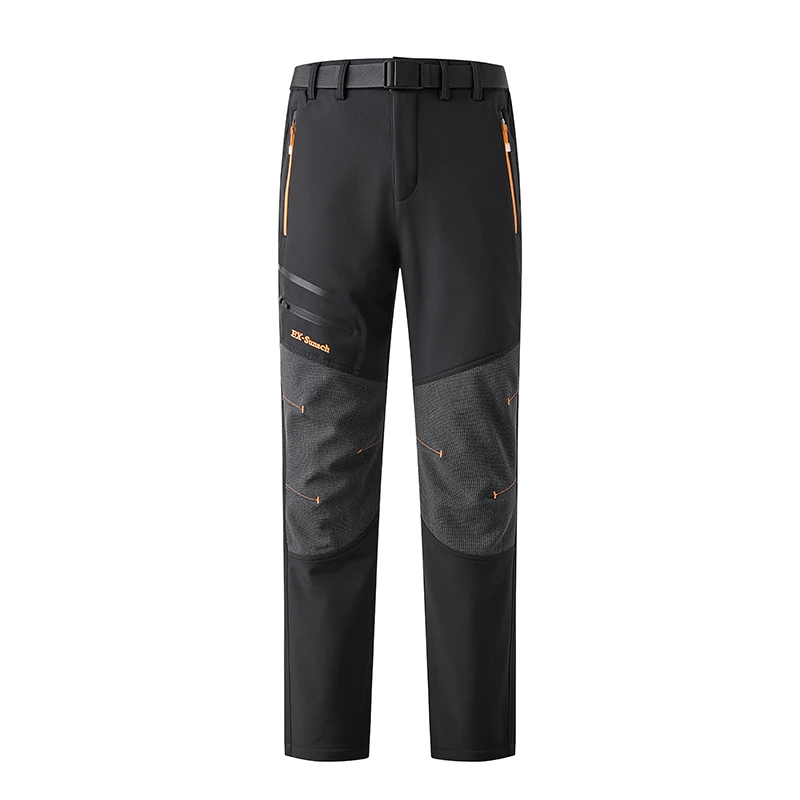 

Men Winter Waterproof Windproof Rain Trousers Soft Shell Assault Pants Outdoor Hiking Camping Hiking Thick Warm Fleece Pants