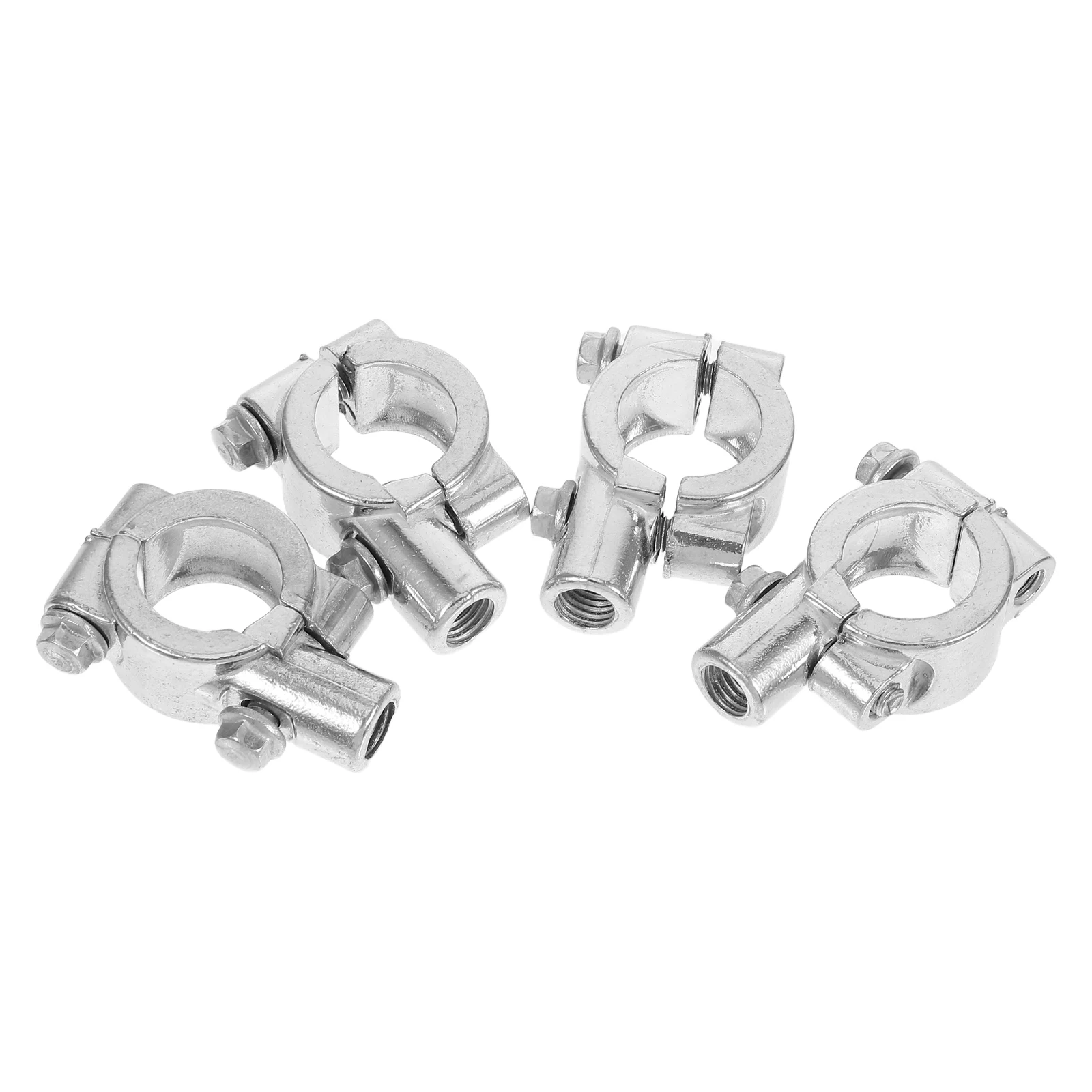 

4pcs Flagpole Base Clamps Aluminum Motorcycle Accessories Durable Hardware Pole Mount Kit Stable Bike Holder Support