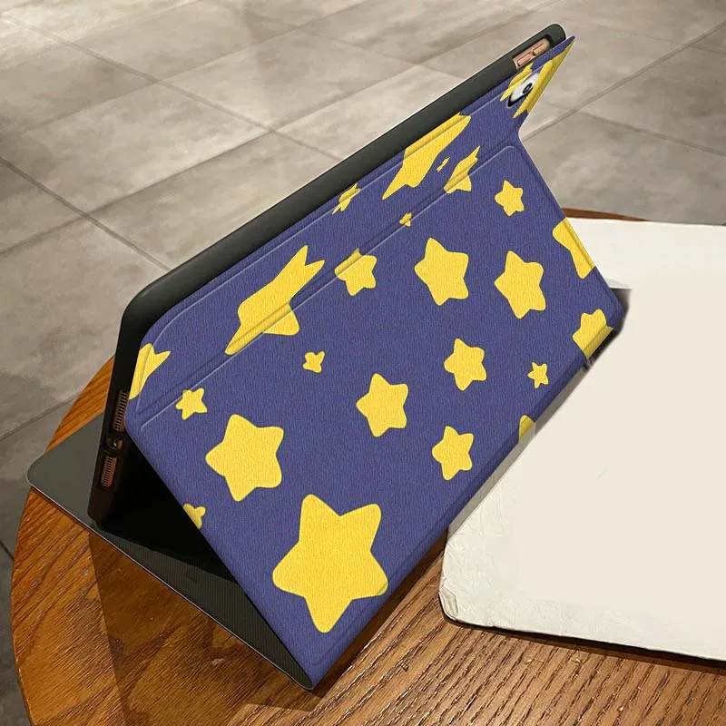 Colorful flowers blue white For iPad Pro Air Mini 1 2 3 4 5 6 7 7th 8th 9th 10th 11th 10.2 9.7 10.5 10.9 11 12.9 Tablet Case