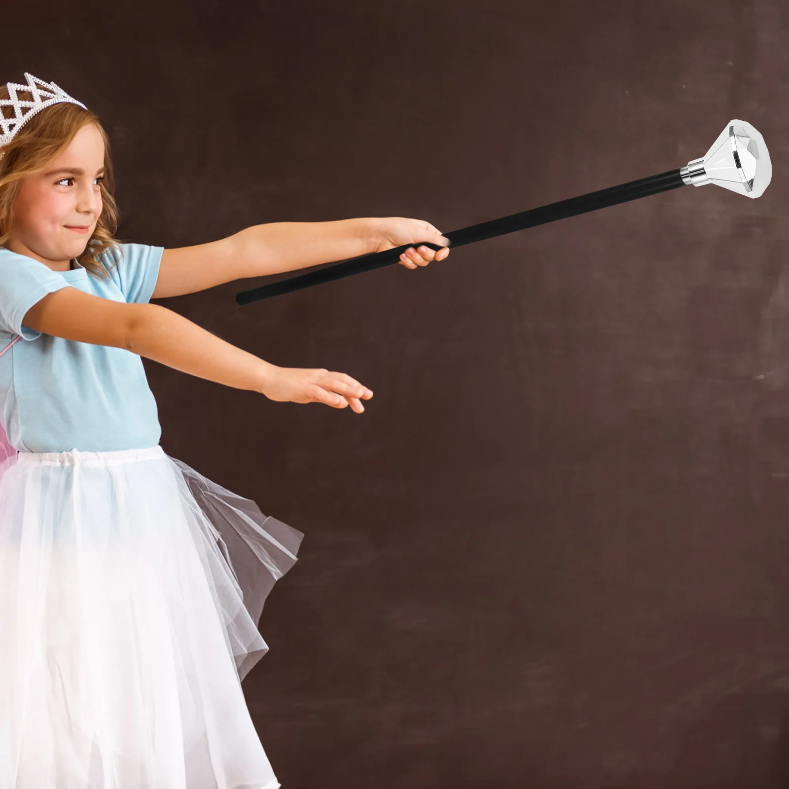 

Gem Scepter Wand Costume Prop for Masquerade Cosplay Halloween Carnivals Party Supplies Decorative Cane Prop ABS