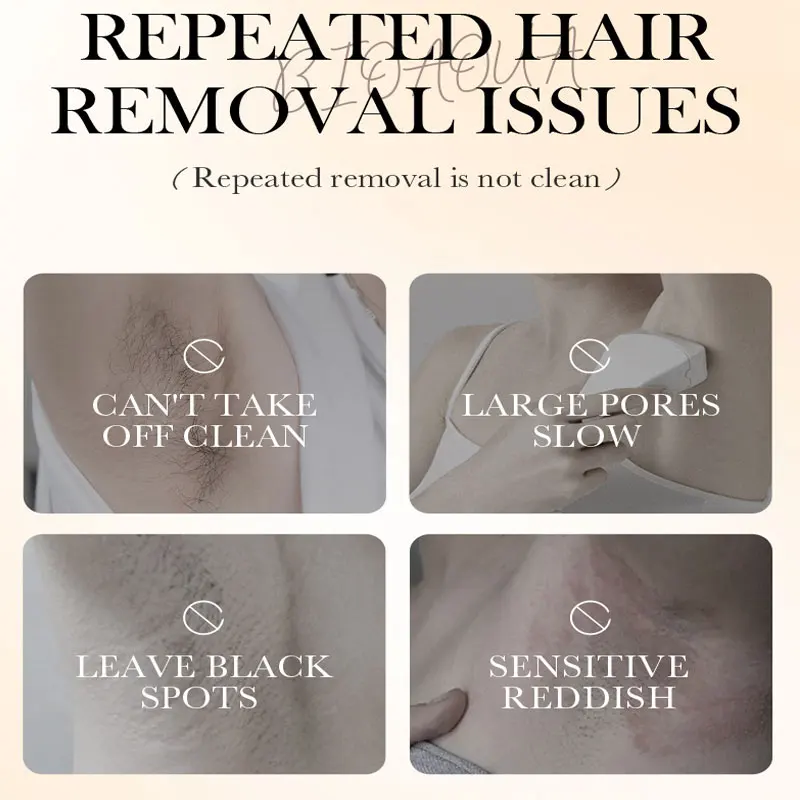 BIOAOUA الرجال والنساء لب الأرز كريم إزالة الشعر إزالة الشعر كريم غير مؤلم لإزالة الإبط الساقين الشعر العناية بالجسم الحلاقة